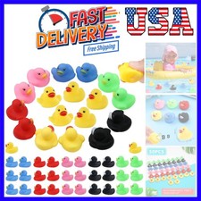 Pack Multicolor Mini Rubber Ducky Float Ducks Baby Bath Toy, Great for Jeep D...