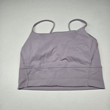 Lululemon Women Bra 6 Lavender Align Tank Gray Bralette Wireless Spaghetti