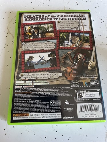 LEGO Pirate's Of The Caribbean Xbox 360 Complete CIB Tested Game - Picture 2 of 3