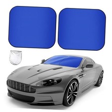 Car Windshield Sunshades 2 Pcs Universal Fit Foldable Front Window Shield Blue