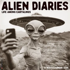 Alien Diaries 12" x 12" Wall Calendar (free shipping)