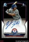 2023 Bowman Chrome Draft Autographs #CDAWL Wyatt Langford 1st Rookie AUTO