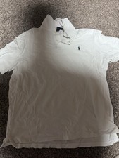 Polo Ralph Lauren Classic Fit White Polo Shirt L Short Sleeve Collared Logo