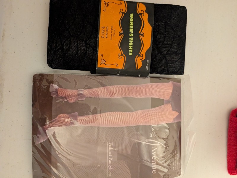 2 Pair Halloween Theme Pantyhose, 1 Fishnet, 1 Spiderweb Design New Sexy Costume