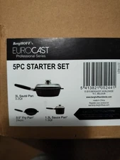 BergHOFF EuroCAST 5pc Black Nonstick Starter Cookware Set  