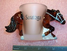 LOT of (2) SARATOGA RACEHORSE SHOT GLASSES (4...