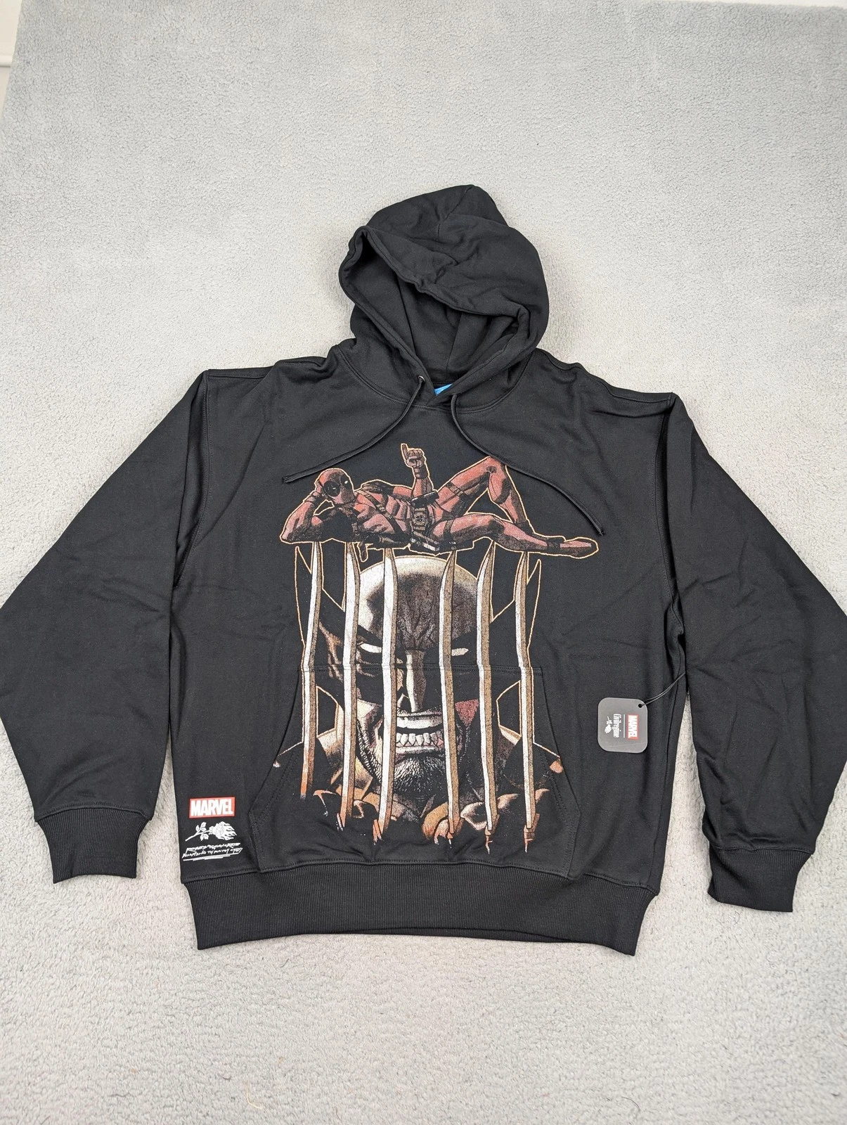 Civil Regime Marvel Deadpool Wolverine Sweatshirt Mens XL Black Hoodie New