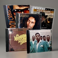 Greatest Hits CD Lot Bob Marley Temptations Willie Nelson Orbison