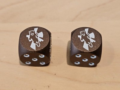 Battletech Metal Dice - Clan Smoke Jaguar 1 pair, Catalyst Mechwarrior Lostech