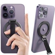 for MagSafe Phone Grip with Finger Strap, Removable Magnetic Ring Holder with...