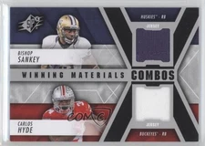 2014 SPx Winning Materials Combos Carlos Hyde Bishop Sankey #WC-HS Rookie RC