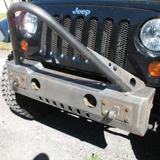 For Jeep Wrangler Jk 18 Affordable Offroad Stubby Raw Front Hd Bumper W Stinger For Jeep Wrangler Jk 18 Affordable Offroad Stubby Raw Front Hd Bumper W Stinger