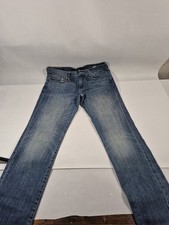 Lucky Brand Jeans Womens 10/30 Blue Sweet Crop Mid Rise Straight Stretch Denim