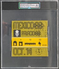 1968 Summer Olympics Basketball Ticket Stub Mexico City Olympiad iCert Graded