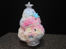 FAO Schwarz plush Christmas Tree multicolor pastel Glow Brights lights music 13"