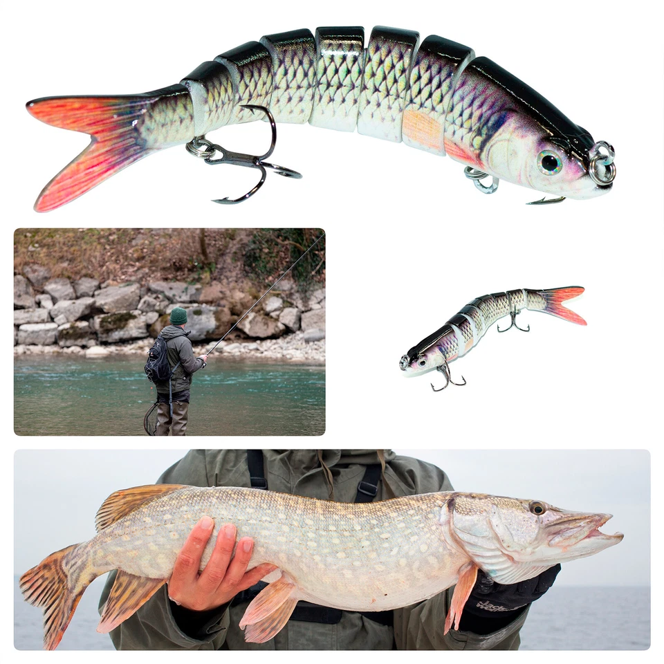 Wobbler Rotauge Köder Jerkbait Hecht Pilker Dorsch Barsch Zander mehrteilig - Bild 4 von 4