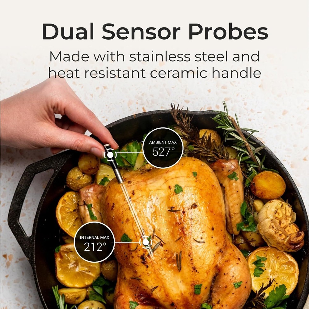 Meat Thermometer Wireless Digital Grilling BBQ Beef Chicken Pork Kitchen Oven NU
