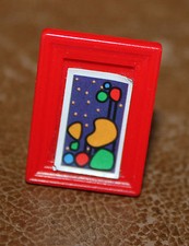 Playmobil accessoire cadre photo rouge maison moderne ref jj