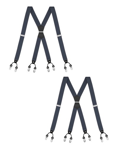 Buyless Fashion 2 Pack Suspender Men - 48" Adjustable Straps 1 1/4" - X Shape - Picture 78 of 90
