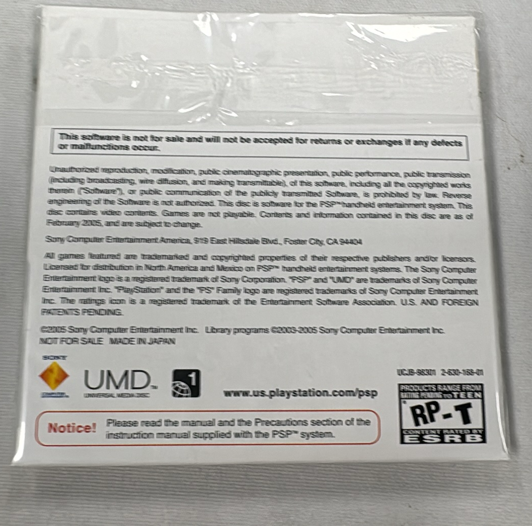 Sampler Disc for PSP Vol. 1 (Sony PSP, 2005) for sale online | eBay