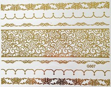 Disposable Temporary Flash Adhesive Tattoo Henna Gold 7teile Bracelet Neck Chain
