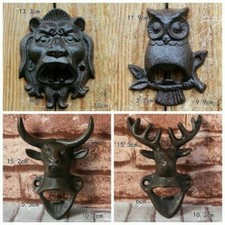 1pc Iron Bottle Opener Wall Mounted Beer Bar Retro Buddies Owl Deer Party Decor