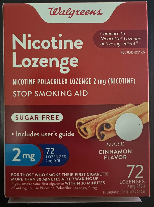 Walgreens Nicotine Lozenge 2mg Cinnamon Flavor 72pc 311917110967 eBay