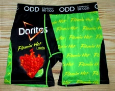 MENS STAND OUT BE ODD DORITOS FLAMIN' HOT BOXER BRIEF SIZE L (36/38)