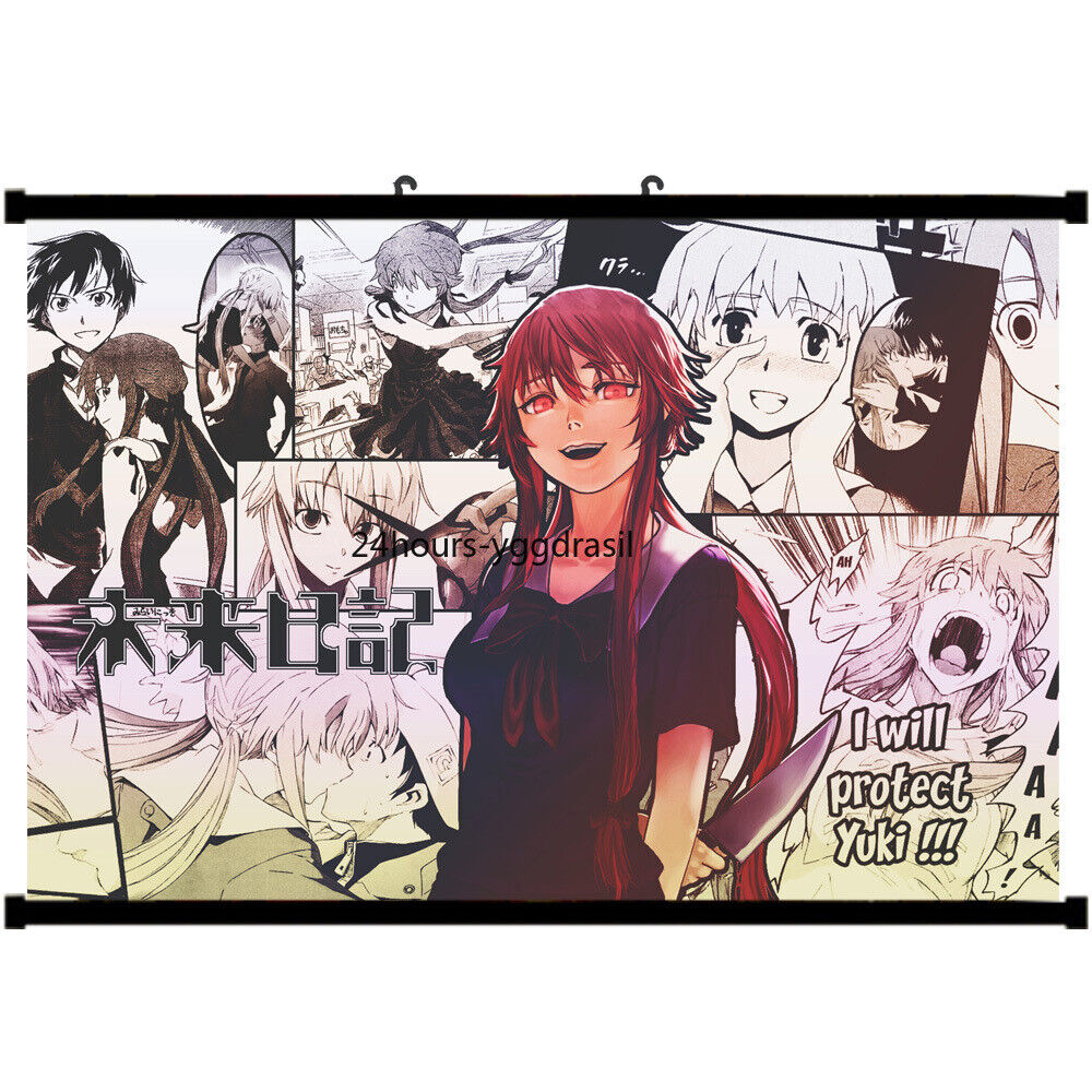 3755 Anime Future Diary Mirai Nikki Gasai Yuno wall Poster Scroll