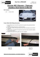 Porsche Boxster 987.2 Tiptronic – Vorderer Grillsatz, Schwarz (2009 Bis 2013)