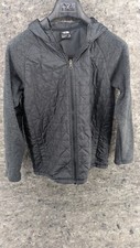 North Face Boys XL 18/20 Black Gray Puffer Knit Full Zip Jacket