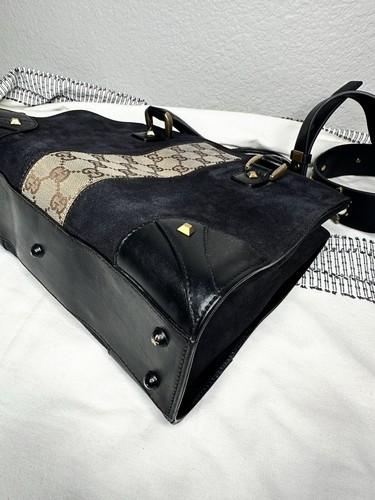 Gucci Tasche GG Logo Wildleder und Leder - Bild 11 von 18
