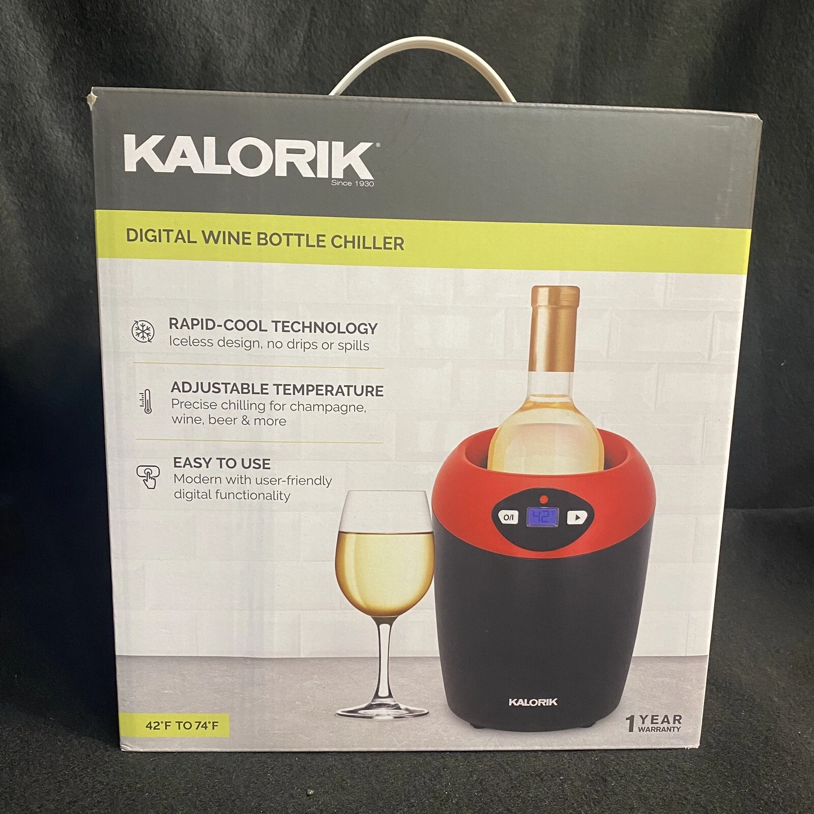 Kalorik Digital Wine Bottle Chiller Red Black Model WCL 46343 R
Opens in a new window or tab