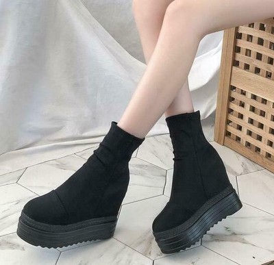 platform sock boots