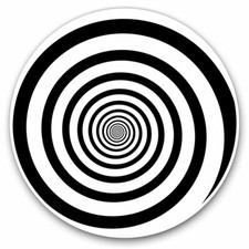 2 x Vinyl Stickers 20cm - Black & White Optical Illusion Cool Gift #14505