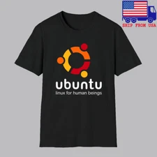 Ubuntu Linux Computer Men's Black Size S-5XL