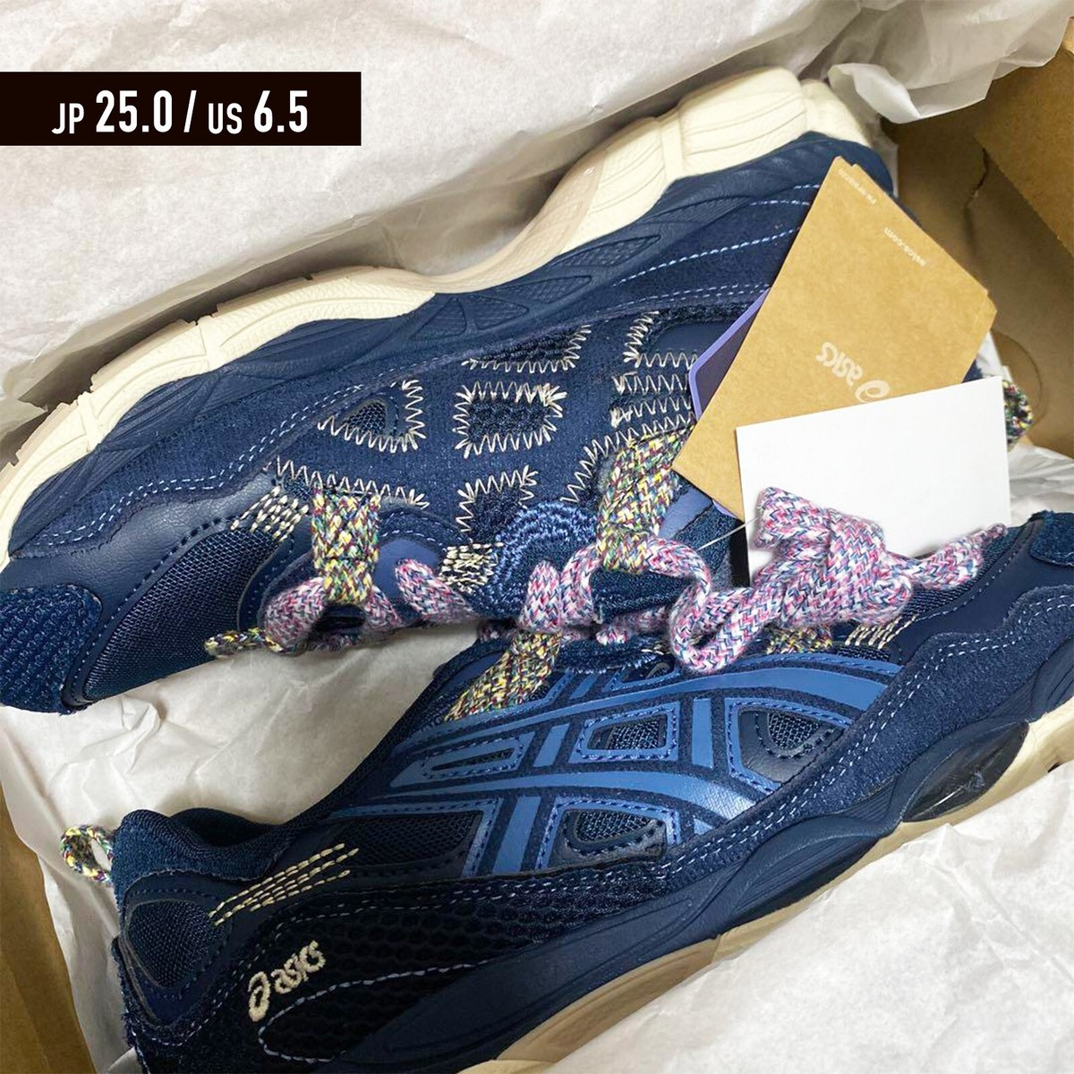 ASICS FUJITAKA TOWEL IMABARI GEL-NYC Blue JP25.0 US6.5 Sneakers