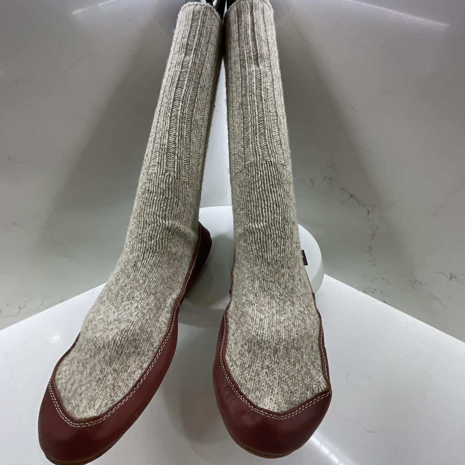 SAOLA Calze ciabatte uomo Acorn Comfort On Earth grigio lana straccio suola pelle 10 5 11 5