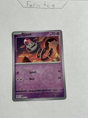 Pokemon Spoink Common Reverse Holo NM Obsidian Flames Ships Same Day! | eBay Pokemon Spoink Common Reverse Holo NM Obsidian Flames Ships Same Day! | eBay