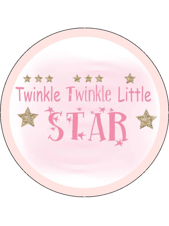 Twinkle Twinkle Little Star Cake Topper Edible Baby Shower Decorations