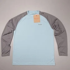 Simms Artist Series L/S Tech Shirt Top, NWT - Men’s L + XL - UPF 30+, Steel Blue