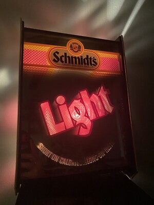 Vintage 1960s Rotating SCHMIDT Beer Bar Light Mirror Sign | eBay