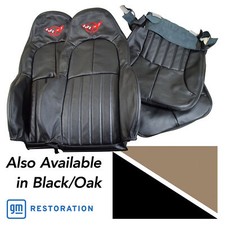 Standard Seat Covers Wemblem - Black Woak 100 Leather - 1997-2004 C5 Corvette Standard Seat Covers Wemblem - Black Woak 100 Leather - 1997-2004 C5 Corvette