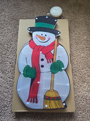 Lighted Christmas Window Decorations, 16.5'' Light up Xmas Window Lights Window S