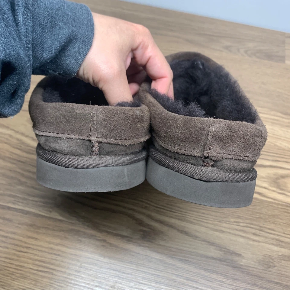 Zapatillas de piel de oveja Eddie Bauer Firelight Moc Scuff para hombre marrón 13 M Foto 3 de 4