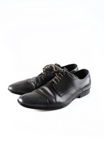 Original Dolce&Gabbana Men Grey Leather Formal Shoes 43EU,10US,9UK,H1897