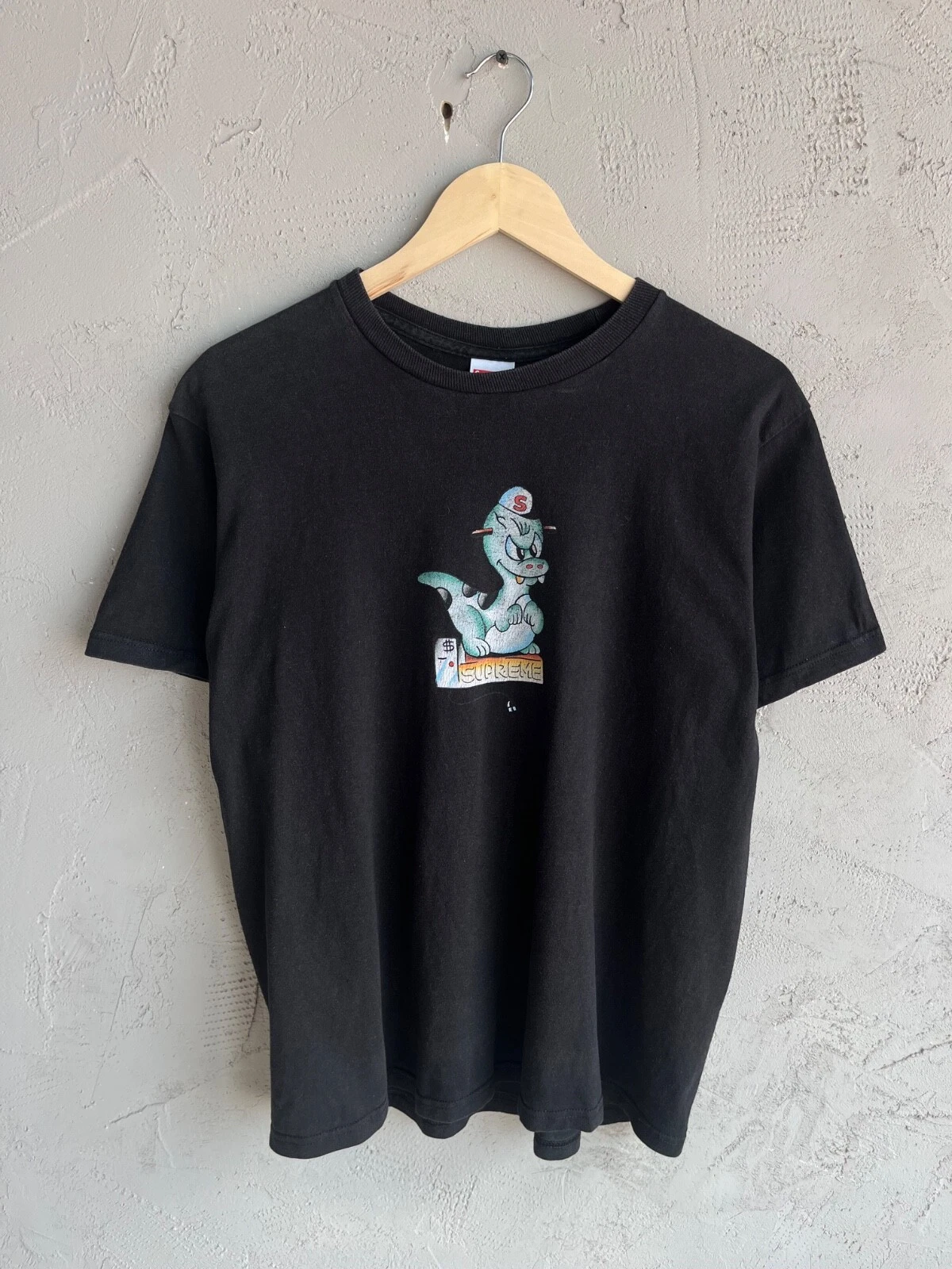 Supreme Dinosaur Tee en noir grand SS20 Deadstock dessin animé coin ride box logo