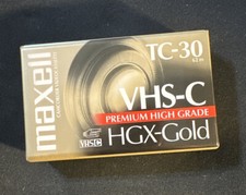 Maxell VHS-C TC-30 HGX-Gold Premium High Grade Video Tapes Gift New Sealed