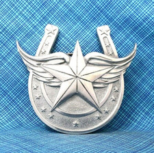 Horseshoe Winged Star Belt Buckle Lucky Vtg Great American Products  .DBD485