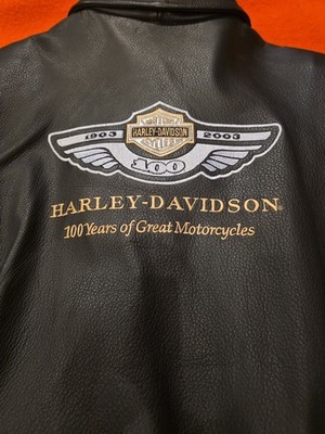 Vintage Harley Davidson Women s 100th Anniversary Leather Jacket/Size Large New.